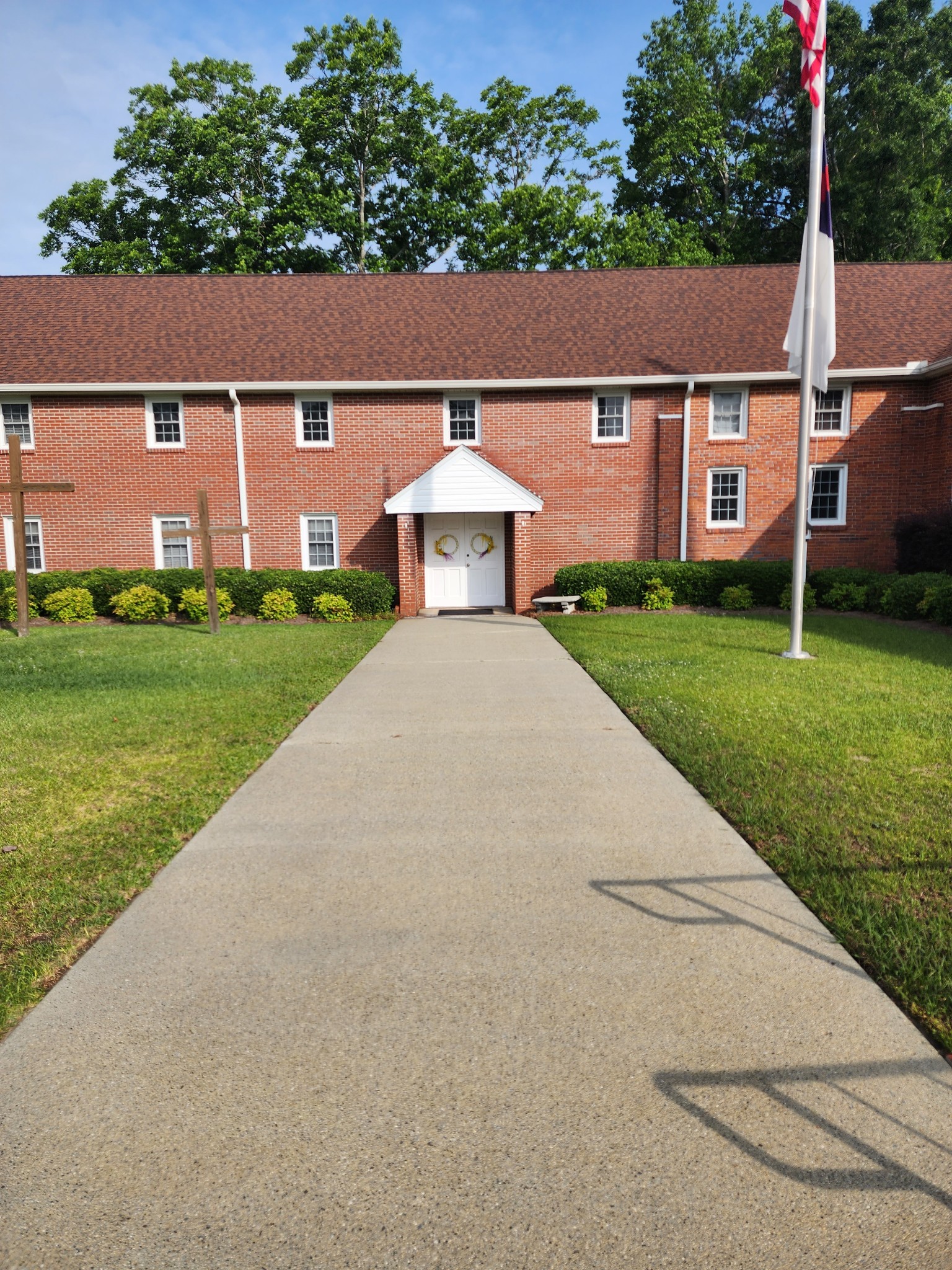 After Commercial Pressure Washing: Bright, clean, even-colored walkway