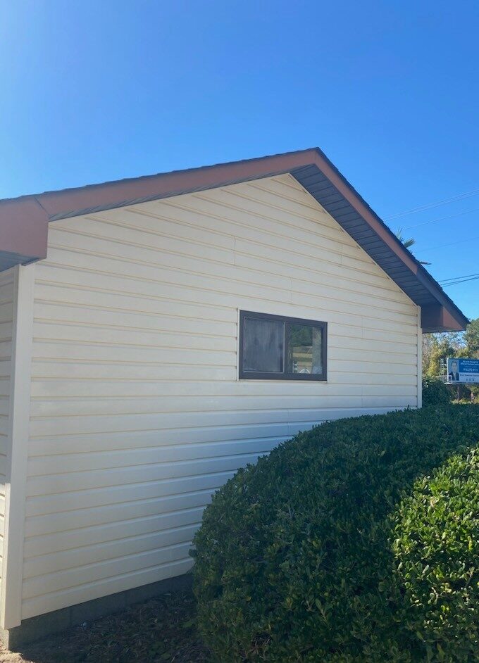 After Commercial Pressure Washing: Clean, shiny siding